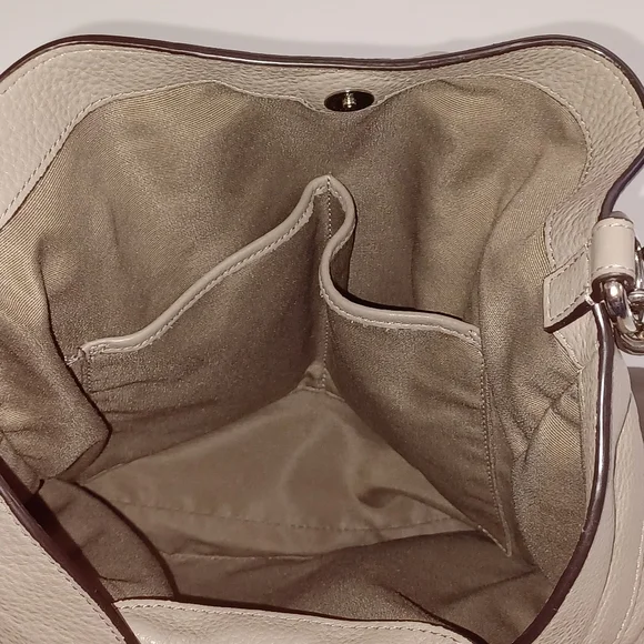 COPY - COACH Lexy Grey Pebble Leather Three Compartments Shoulder Bag #F57545 - Picture 13 of 15